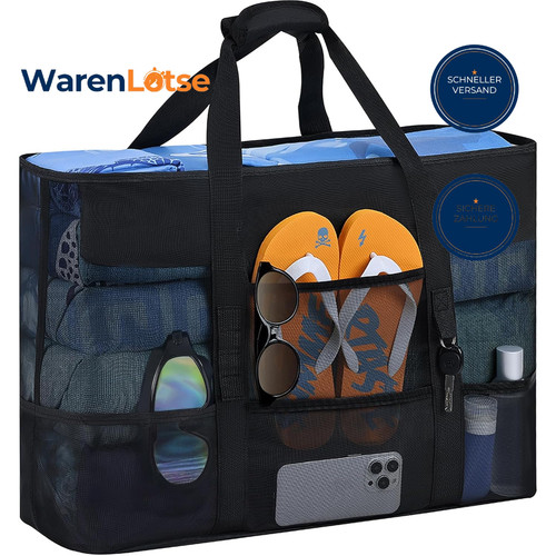 Strandtasche xxl faltbar mit - strandtasche,