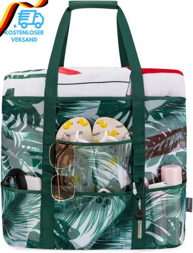 Mesh strandtasche xxl - xxl, mit