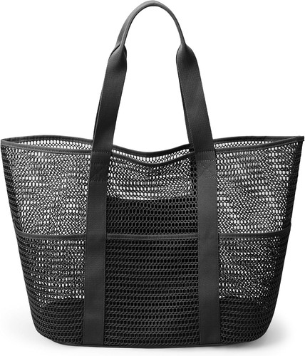 Faltbare strandtasche xxl mesh - strandtasche,