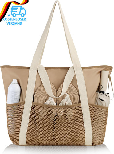 Mesh strandtasche xxl - mesh,