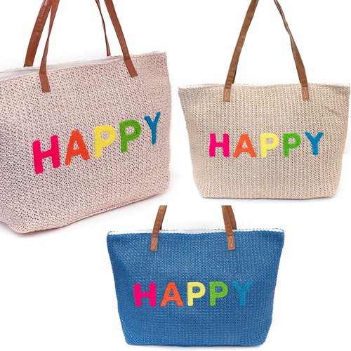 Große strandtasche happy - strandtasche,